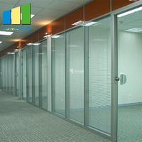 Demontable Office Tempered Glass Partition Wall with Aluminium Frame