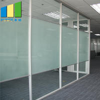 Office Single Double Tempered Clear Glass Partition Wal