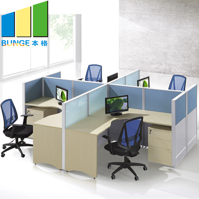 Saving Space Office Furniture Contemporary Office Cubicles 2-6 Seat Office Partition Walls