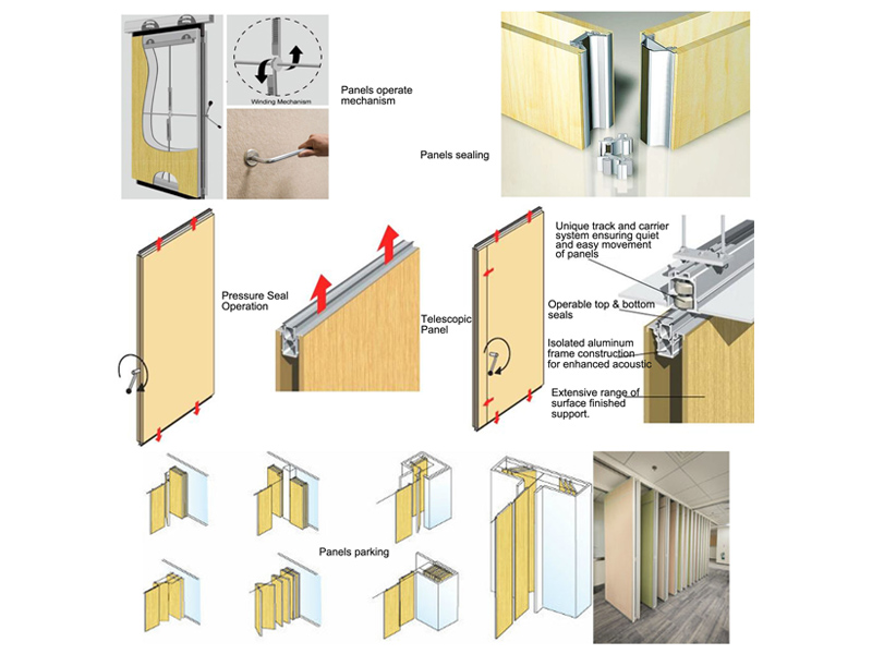 Bunge-Movable Walls, Function Room Sliding Folding Partitions Aluminum Acoustic-7