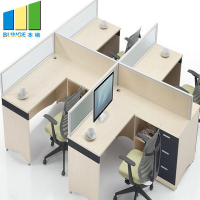 Modular Office Cubicle Workstations Modern Melamine Board Office Wall Partitions