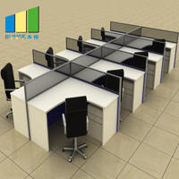 Water Proof Standard Office Furniture Partitions Table With Drawers Two - Six Office Desk Dividers