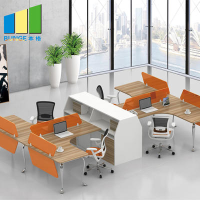Modern Type Furniture 4 Seat Office Partition Cubicle Workstation