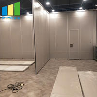 Soundproof Material Sliding Aluminium Track Operable Wall Partition for Restaurant