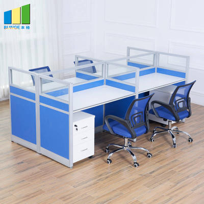 Commercial Funiture Modular Partition 4 Seater Conference Table Office Cubicles Workstation