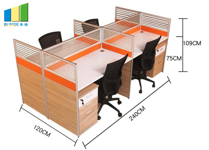 Bunge-Cubicle Desk Commercial Funiture Modular Partition 4 Seater Conference