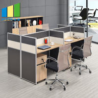 Modular Office Glass Cubicle Partitions Wooden Melamine Used Office Desks and Workstations for Sale