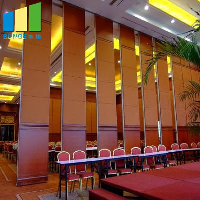 Banquet Hall Sliding Room Folding Partitions / Wooden Soundproof Acoustic Movable Walls