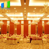 Movable partition wall bearing aluminum track partition wall board interior wooden partition wall for banquet
