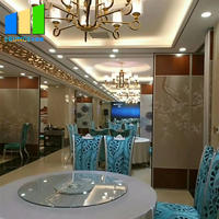 Restaurant partition decor divider painting movable restaurant partition wall for conference center